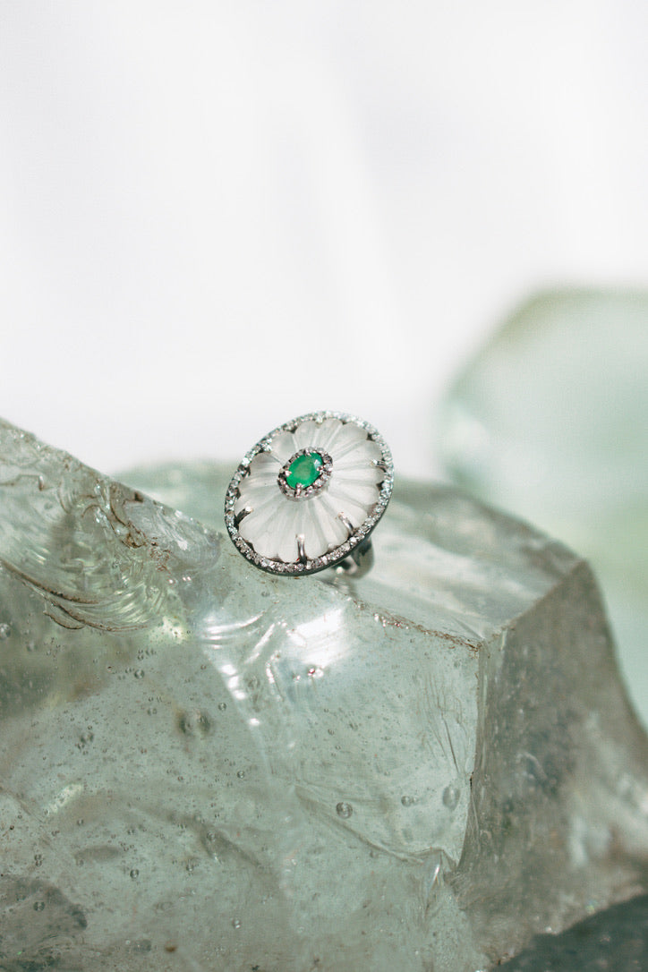 Rue du Muguet Maison Muguet Diamante Emerald ring