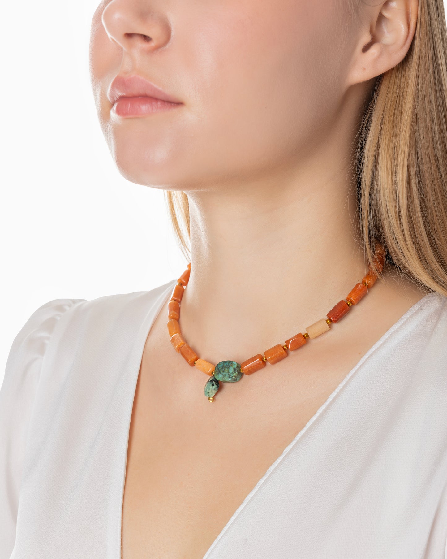 Rue du Muguet Chain of Stones Agate necklace