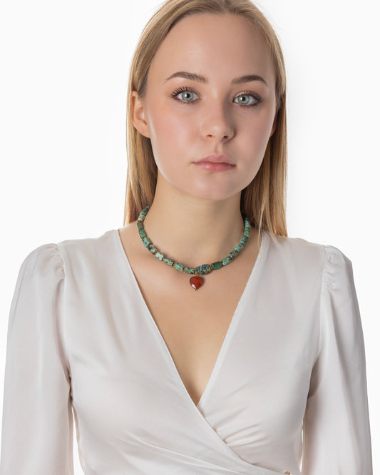 Rue du Muguet Chain of Stones Turquoise necklace