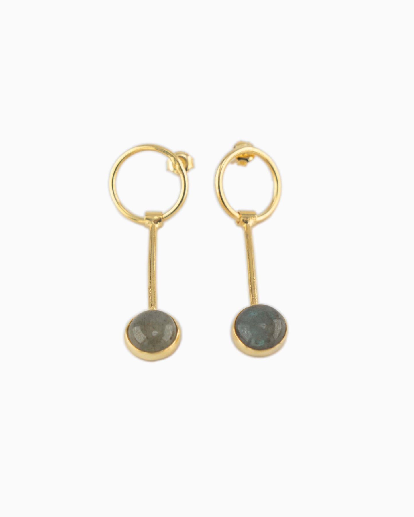 Rue du Muguet Cultivate earrings in labradorite material