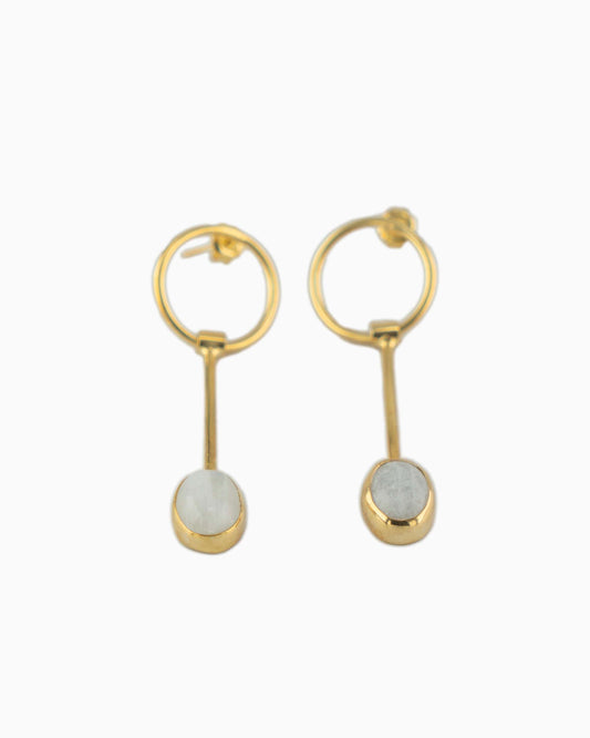 Rue du Muguet Cultivate earrings in moonstone material