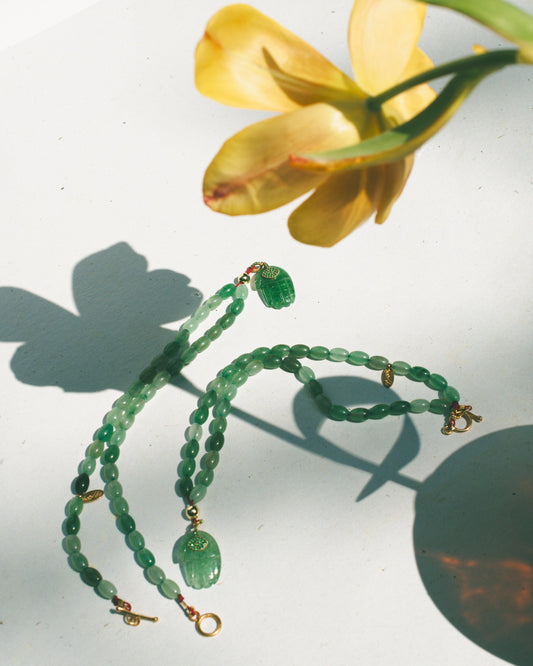 Rue du Muguet Fatima Aventurine necklace