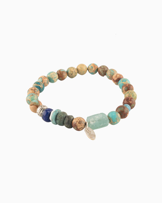 Rue du Muguet Funky Stones Aqua Terra Jasper bracelet