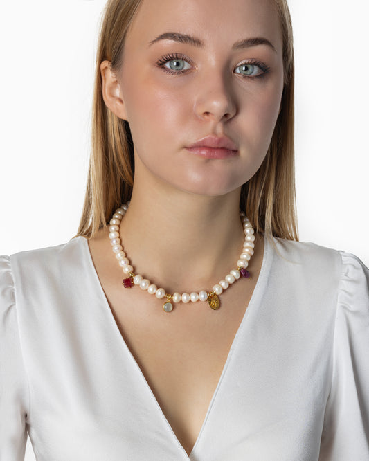 Rue du Muguet Grace White Pearl necklace