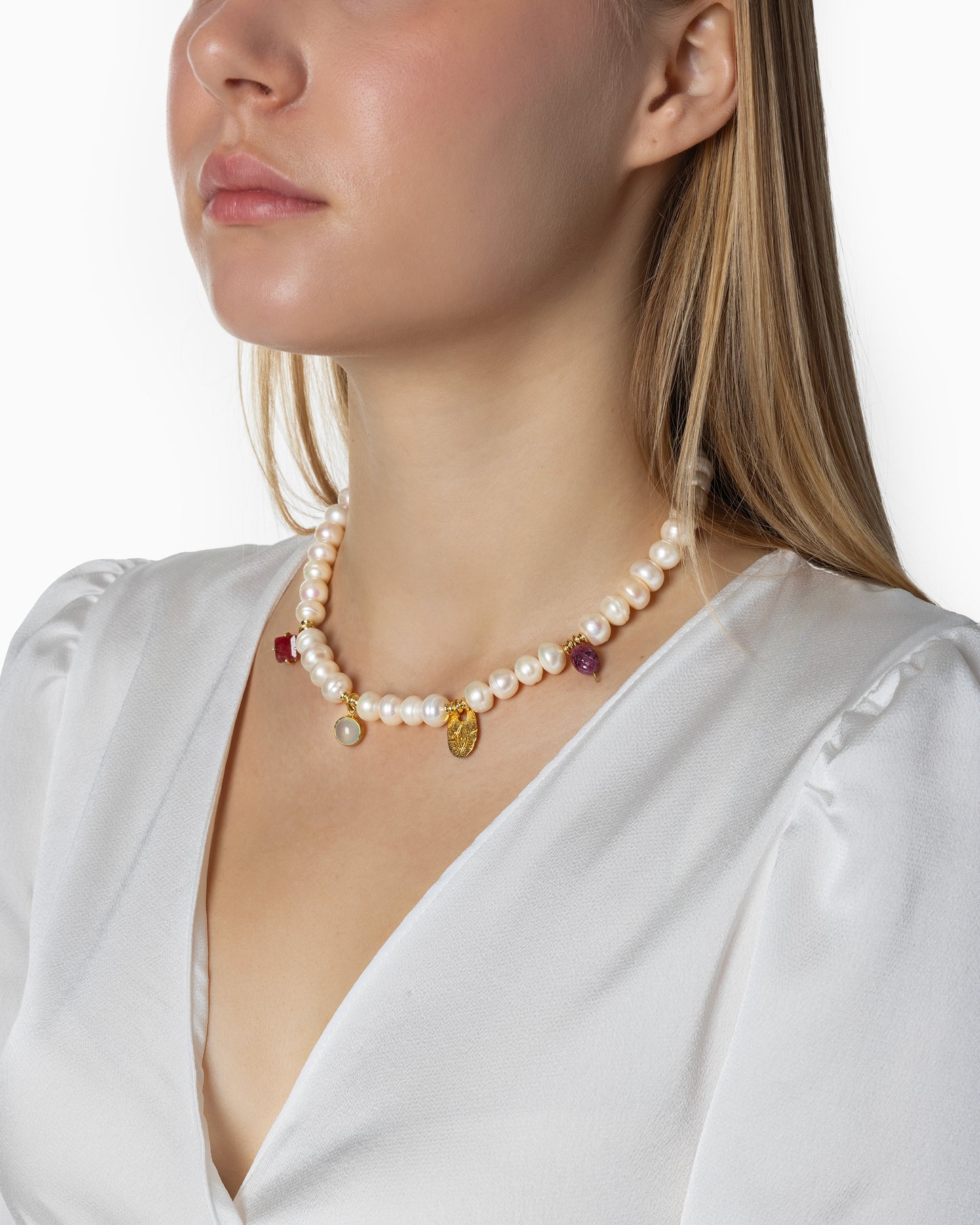 Rue du Muguet Grace White Pearl necklace