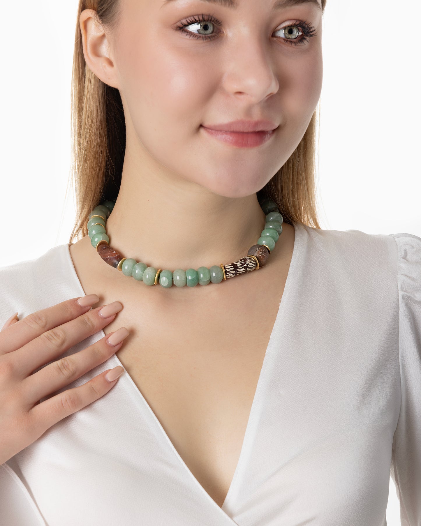 Rue du Muguet Green Anatolian necklace