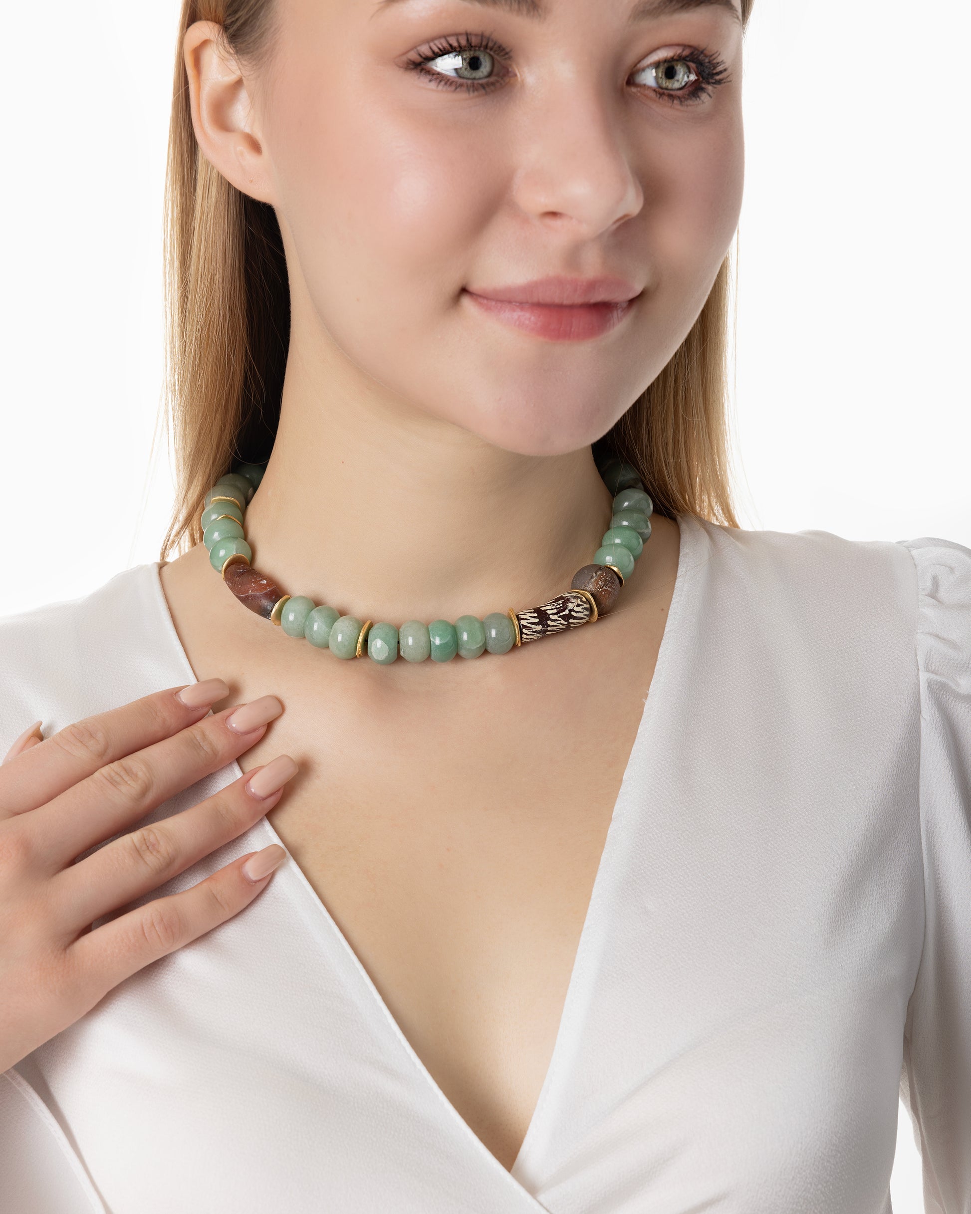 Rue du Muguet Green Anatolian necklace