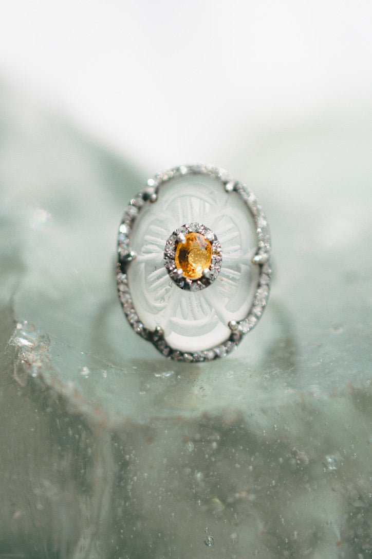 Rue du Muguet Maison Muguet Diamante Citrine ring