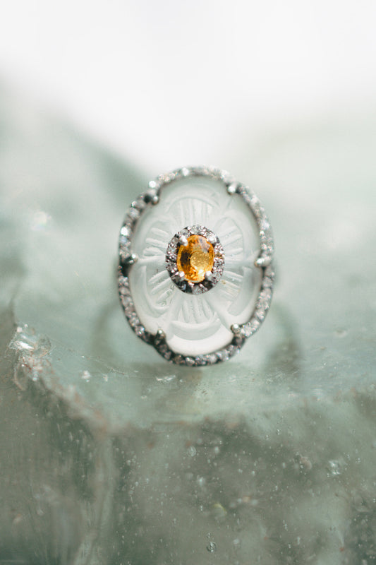 Rue du Muguet Maison Muguet Diamante Citrine ring