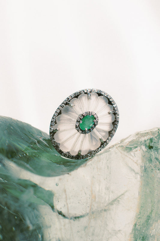 Rue du Muguet Maison Muguet Diamante Emerald ring