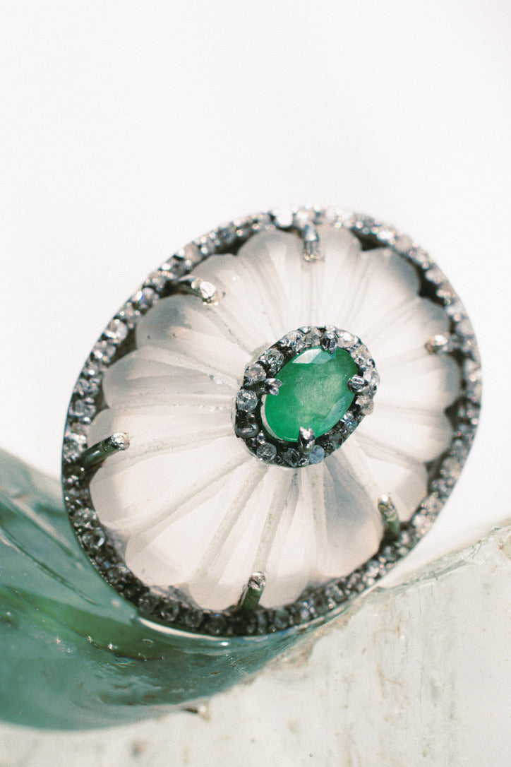 Rue du Muguet Maison Muguet Diamante Emerald ring