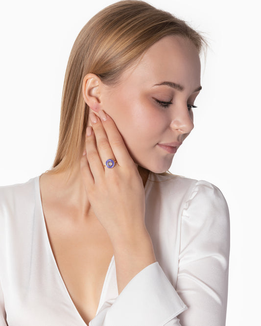 Rue du Muguet Milla Purple ring