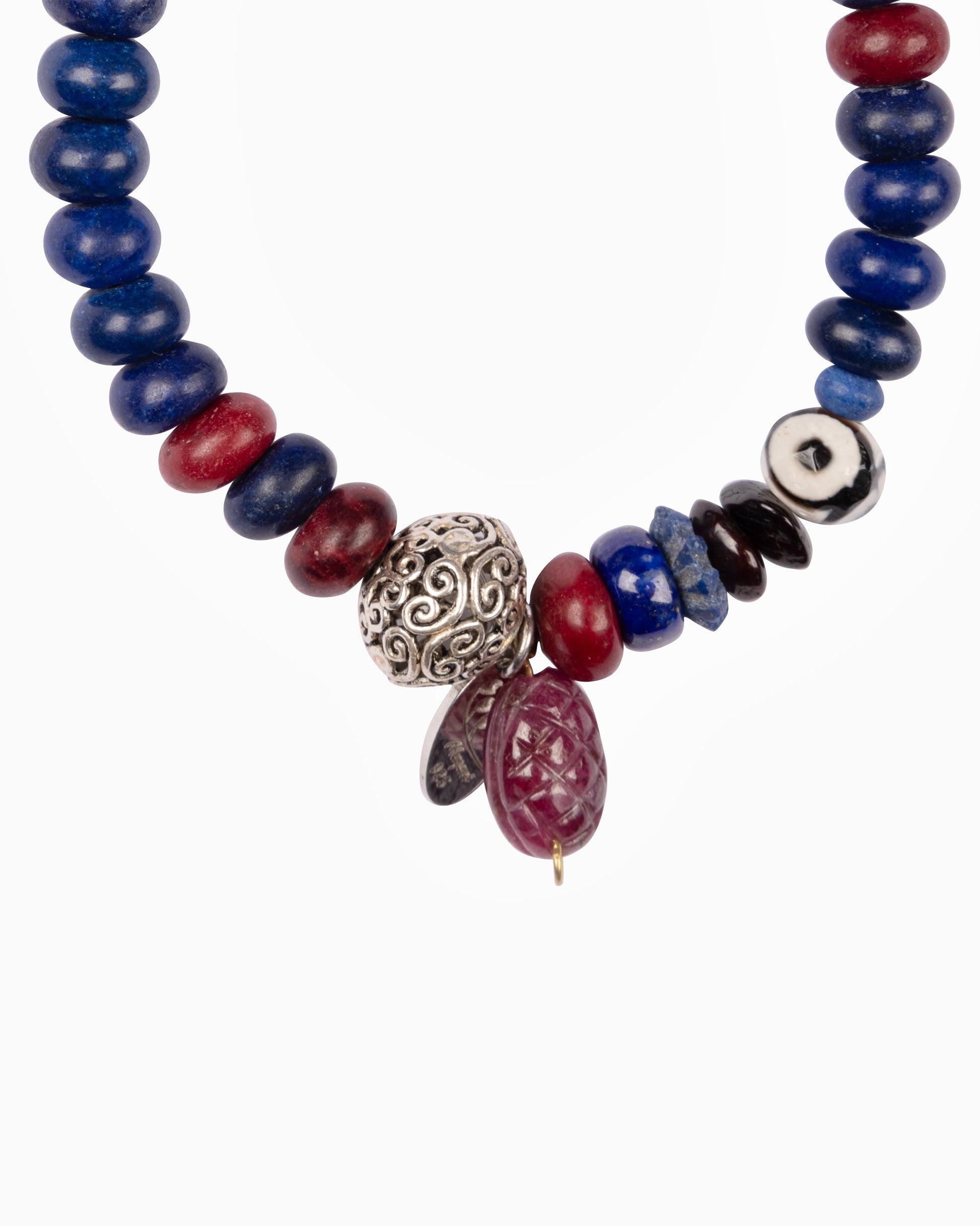 Rue du Muguet Ruby Lapis bracelet