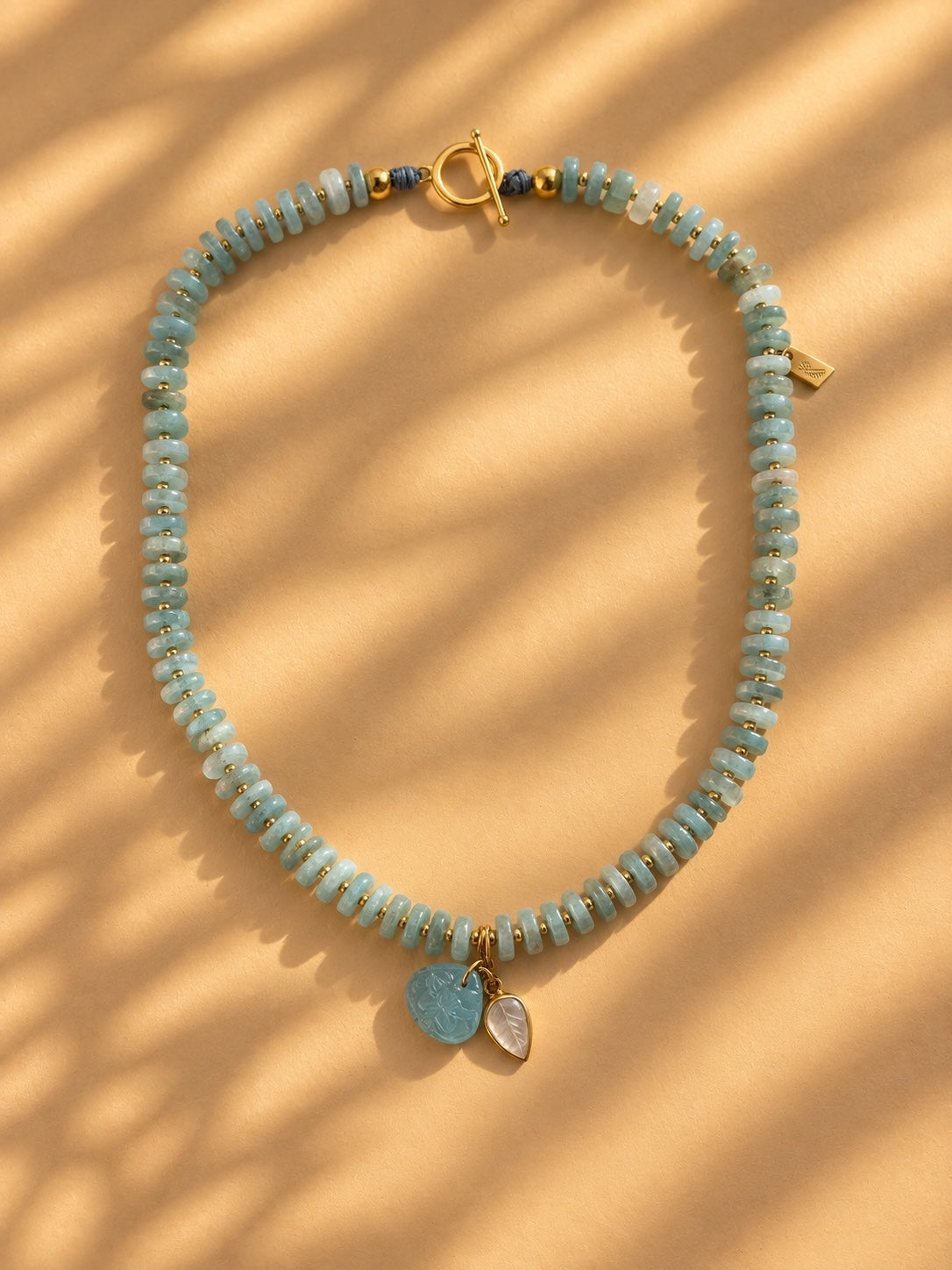 Retrospective Amazonit necklace by Rue du Muguet