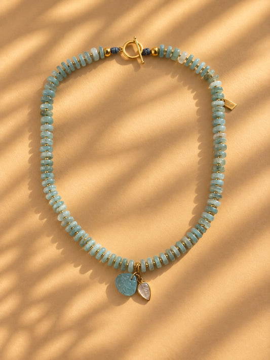Retrospective Amazonite necklace by Rue du Muguet