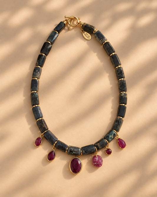The Fantastic Ruby necklace by Rue du Muguet