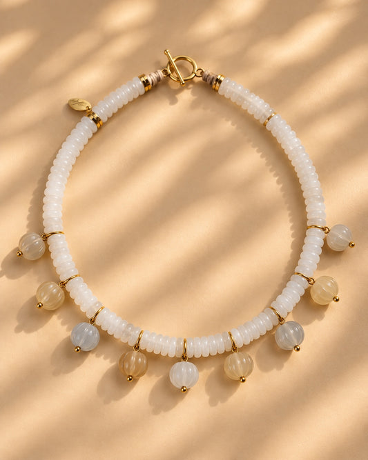 The Figure Moonstone necklace by Rue du Muguet